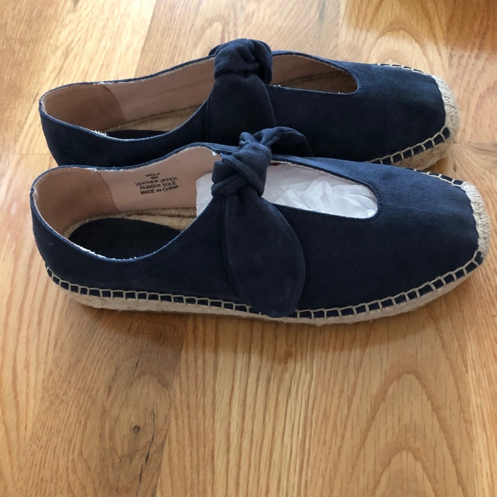 COPY - Bernardo Viola Espadrilles Navy Suede  New without box